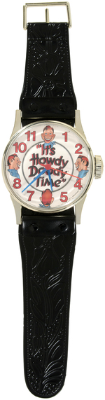 HOWDY DOODY WALL CLOCK FROM BUFFALO BOB SMITH'S COLLECTION.