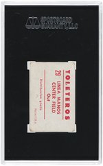 1949-50 TOLETEROS LUKE EASTER SGC 35 GOOD+ 2.5 (RICHARD MERKIN COLLECTION).