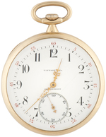 AGASSIZ 18K GOLD 21 JEWELS OPEN FACE POCKET WATCH PRODUCED FOR TIFFANY & CO.