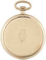 AGASSIZ 18K GOLD 21 JEWELS OPEN FACE POCKET WATCH PRODUCED FOR TIFFANY & CO.