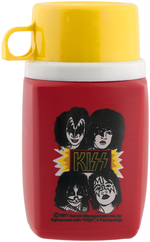 "KISS" UNUSED METAL LUNCHBOX WITH THERMOS.