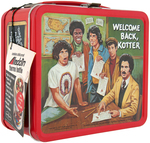 "WELCOME BACK, KOTTER" UNUSED METAL LUNCHBOX WITH THERMOS.