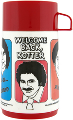 "WELCOME BACK, KOTTER" UNUSED METAL LUNCHBOX WITH THERMOS.