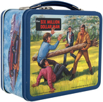 "THE SIX MILLION DOLLAR MAN" UNUSED METAL LUNCHBOX WITH THERMOS.