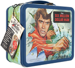 "THE SIX MILLION DOLLAR MAN" UNUSED METAL LUNCHBOX WITH THERMOS.