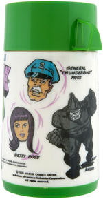 "THE INCREDIBLE HULK" UNUSED METAL LUNCHBOX WITH THERMOS.