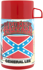 "THE DUKES OF HAZZARD" UNUSED METAL LUNCHBOX WITH THERMOS.