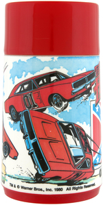 "THE DUKES OF HAZZARD" UNUSED METAL LUNCHBOX WITH THERMOS.