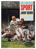 "AURORA GREAT MOMENTS IN SPORT - JIMMY BROWN" FACTORY-SEALED BOXED MODEL KIT.