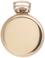 E. HOWARD & CO. RAILROAD CHRONOMETER YELLOW GOLD-FILLED 21 JEWELS OPEN FACE POCKET WATCH.