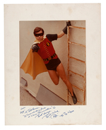 BURT WARD SIGNED OVERSIZED ROBIN PRESENTATION PHOTO DISPLAY.