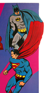 SUPERMAN & BATMAN "KEDS SUPER SNEAKS" SNEAKER STORE DISPLAY.