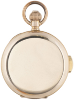 SWISS QUARTER HOUR REPEATER GOLD-FILLED HUNTING CASE POCKET WATCH.