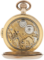 SWISS QUARTER HOUR REPEATER GOLD-FILLED HUNTING CASE POCKET WATCH.