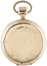 WALTHAM WATCH CO. 14K GOLD 15 JEWELS HUNTING CASE POCKET WATCH.