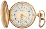 ELGIN WATCH CO. 14K GOLD 15 JEWELS HUNTING CASE LADIES POCKET WATCH.