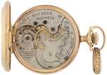 ELGIN WATCH CO. 14K GOLD 15 JEWELS HUNTING CASE LADIES POCKET WATCH.