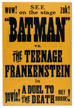 "BATMAN VS. THE TEENAGE FRANKENSTEIN" POSTER.