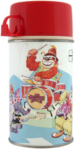 "THE BANANA SPLITS" UNUSED VINYL LUNCHBOX WITH THERMOS.