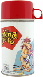 "THE BANANA SPLITS" UNUSED VINYL LUNCHBOX WITH THERMOS.