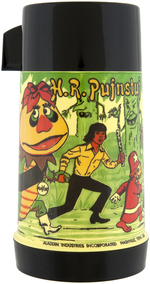 "H.R. PUFNSTUF" METAL LUNCHBOX WITH THERMOS.