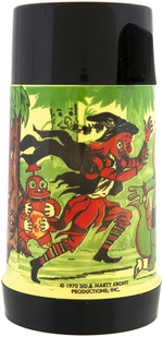 "H.R. PUFNSTUF" METAL LUNCHBOX WITH THERMOS.