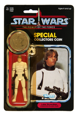 "STAR WARS - THE POWER OF THE FORCE" LUKE SKYWALKER (STORM TROOPER) CARDED ACTION FIGURE.