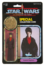 "STAR WARS - THE POWER OF THE FORCE" IMPERIAL DIGNITARY CARDED ACTION FIGURE.