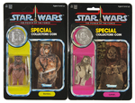 "STAR WARS - THE POWER OF THE FORCE" EWOKS CARDED ACTION FIGURE LOT OF FOUR.