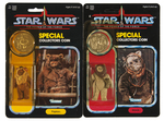 "STAR WARS - THE POWER OF THE FORCE" EWOKS CARDED ACTION FIGURE LOT OF FOUR.