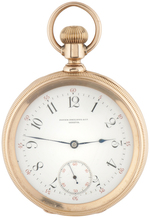 PATEK PHILIPPE POCKET WATCH IN 18KT YELLOW GOLD OPEN FACE CASE.