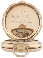 PATEK PHILIPPE POCKET WATCH IN 18KT YELLOW GOLD OPEN FACE CASE.