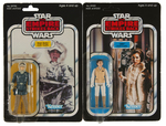 "STAR WARS - THE EMPIRE STRIKES BACK" HAN & LEIA - HOTH OUTFIT CARDED ACTION FIGURE PAIR.