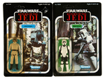 "STAR WARS - RETURN OF THE JEDI" ROYAL GUARD/AT-ST DRIVER/BIKER SCOUT FIGURE TRIO.