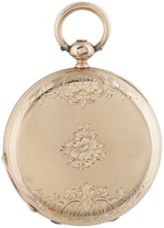 SWISS 14K GOLD 15 JEWELS HUNTING CASE POCKET WATCH.