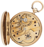 SWISS 14K GOLD 15 JEWELS HUNTING CASE POCKET WATCH.