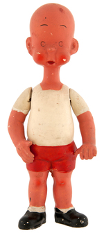 "HENRY" PAINTED BISQUE FIGURE.
