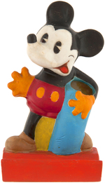 VERY RARE MICKEY MOUSE BISQUE TOOTHBRUSH HOLDER.