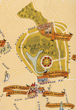 "SHERLOCK HOLMES ILLUSTRATED MAP OF LONDON."