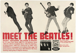 RARE "MEET THE BEATLES!" RECORD STORE ADVERTISING STANDEE.