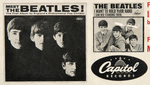 RARE "MEET THE BEATLES!" RECORD STORE ADVERTISING STANDEE.