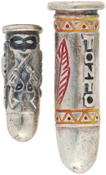 LONE RANGER & TONTO PURE SILVER INTERCHANGEABLE BULLET RING LIMITED EDITION PAIR.