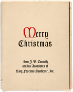 1939 KING FEATURES SYNDICATE PROMOTIONAL COMIC STRIP CHARACTER CHRISTMAS CARDS SET.