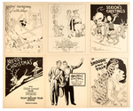 1939 KING FEATURES SYNDICATE PROMOTIONAL COMIC STRIP CHARACTER CHRISTMAS CARDS SET.