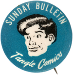 LI'L ABNER RESTAURANT MAGAZINE, "TANGLE COMICS" BUTTON & BALLOON DISPLAY CARD.