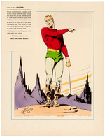 FLASH GORDON PREMIUM HAND-COLORED "PUCK" PREMIUM PRINT.