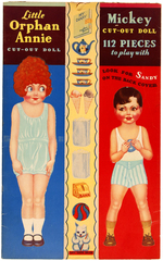 "LITTLE ORPHAN ANNIE & MICKEY CUT-OUT DOLL" BOOK.