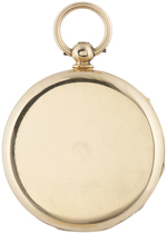 RARE HENRY COURVOISIER DETACHED LEVER CAPTAINS POCKET WATCH IN 18KT YELLOW GOLD HUNTER CASE.