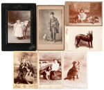 GROUP OF 18 VINTAGE DOG PHOTOS.