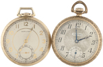 LANGENDORF & HAMILTON OPEN FACE POCKET WATCH PAIR.